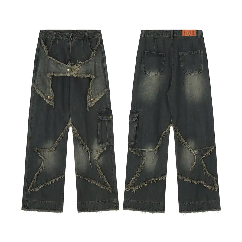 Washable Loose Fitting Straight Leg Jeans for Women