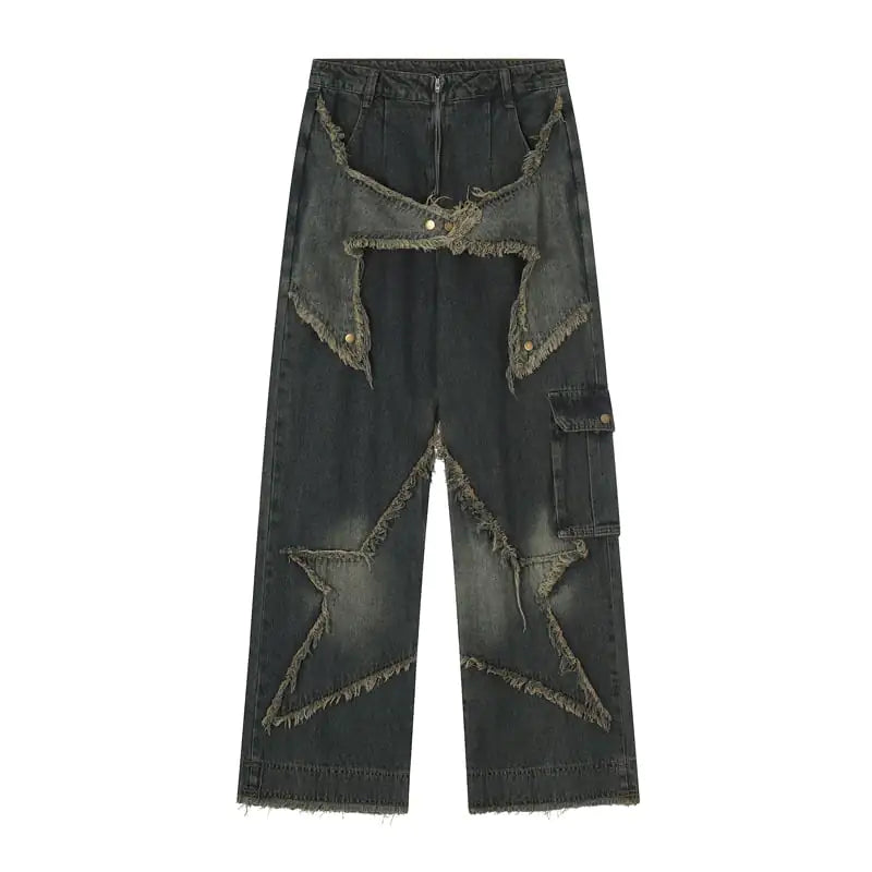 Washable Loose Fitting Straight Leg Jeans for Women
