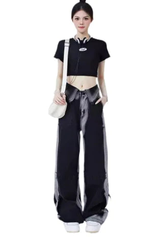 American-style Retro Cuffed Jeans for Women