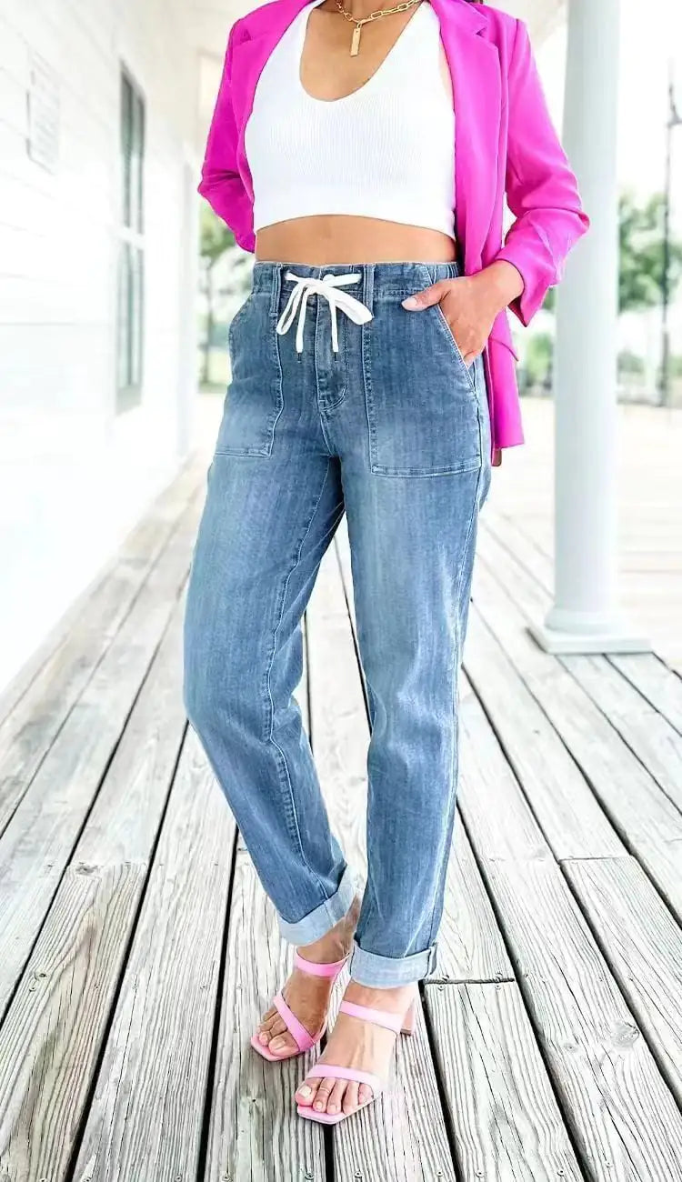 Casual Loose Straight-Leg Jeans for Women