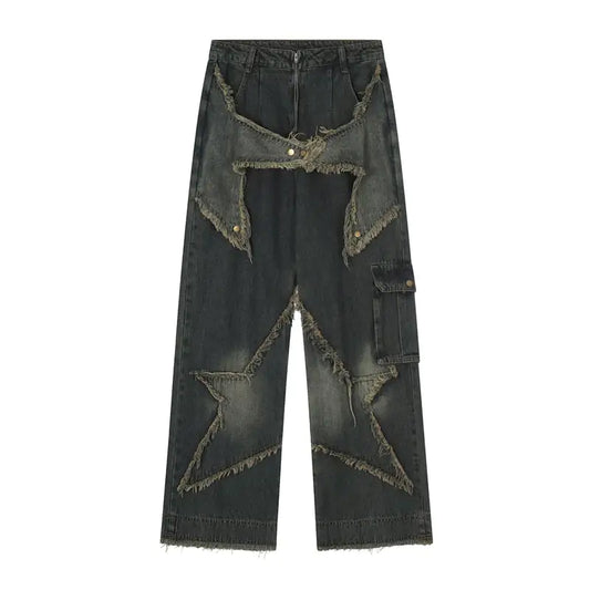 Washable Loose Fitting Straight Leg Jeans for Women