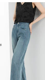 Vintage Blue Wide Leg Jeans for Women