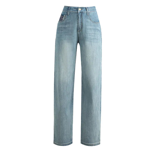 Vintage Blue Wide Leg Jeans for Women