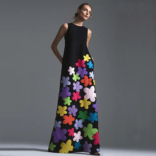 Sleeveless Printed Dresses for Women - European & American