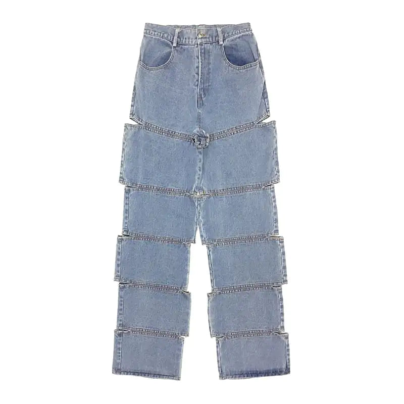 Niche Design Personality Ripped Jeans for Women