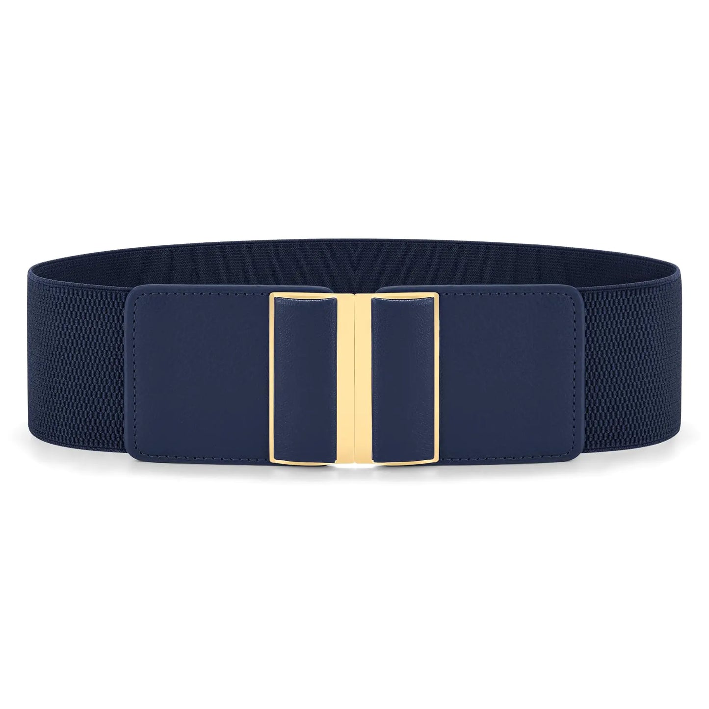 WHIPPY Women Wide Elastic Belt Stretchy Thick Belts for Women Dresses Ladies Fashion WaistbandNavy BlueS