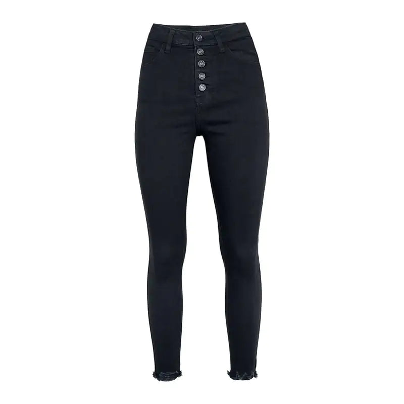 Solid Color Stretch Jeans for Women - European & American